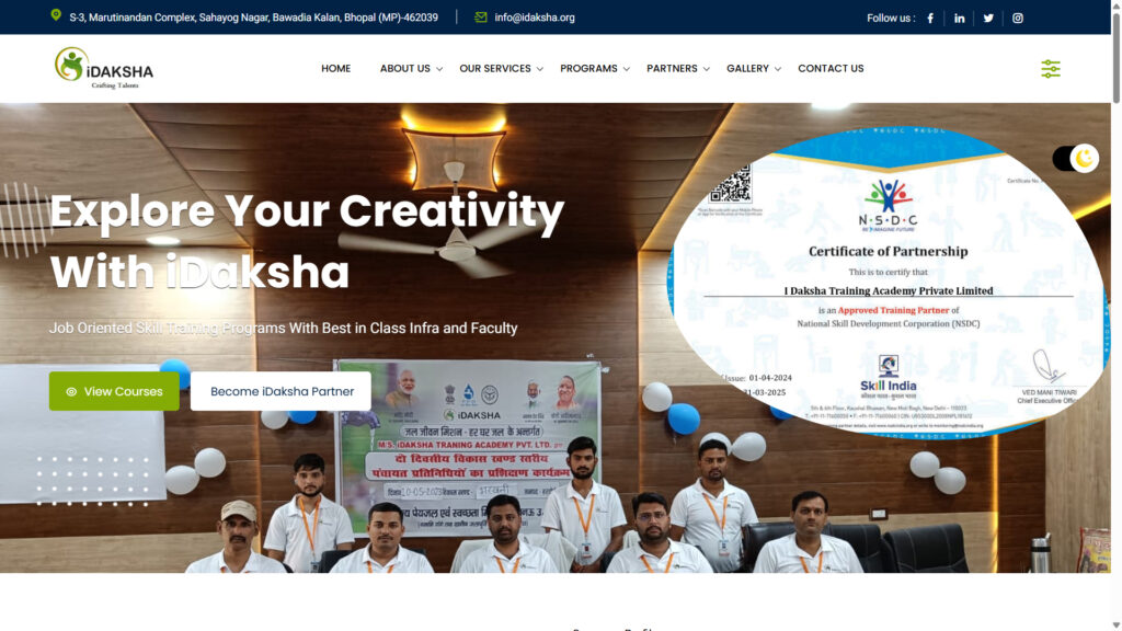 Idaksha Website Image